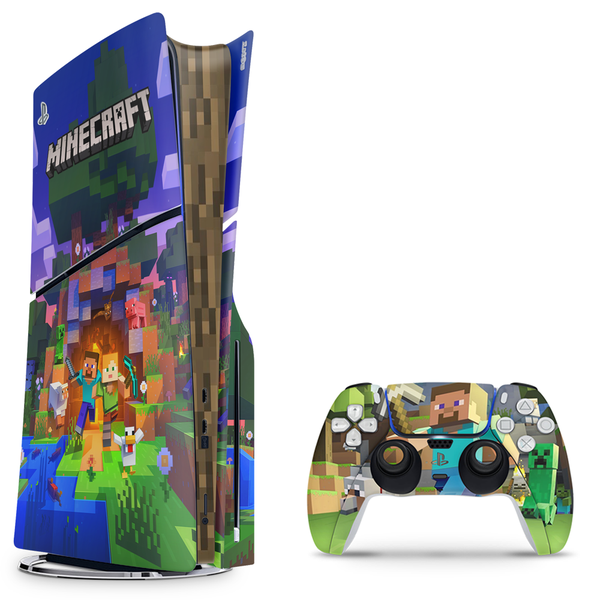 Decal Skin Compatible with PS5 Slim (Disc) - Minecraft (Decal Only)