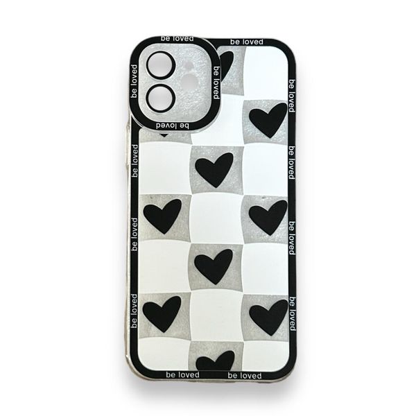 AMA Be Loved White &amp; Black Silicone Cover For iPhone 11 Pro Max -B