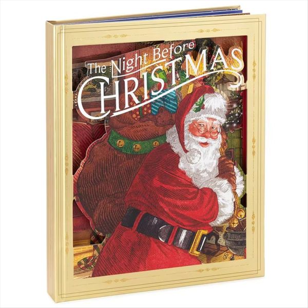 Christmas Pop-Up Book with Light Sound, the Night Before Christmas Decorati