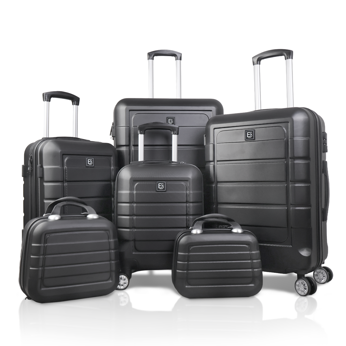 Luggage Anti-theft Suitcases Hardshell - 360 Wheel - 6 Piece - Milan Design