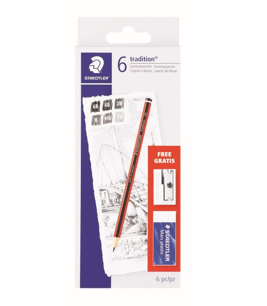 Staedtler Tradition sketching set with Mars Eraser and Metal sharpener