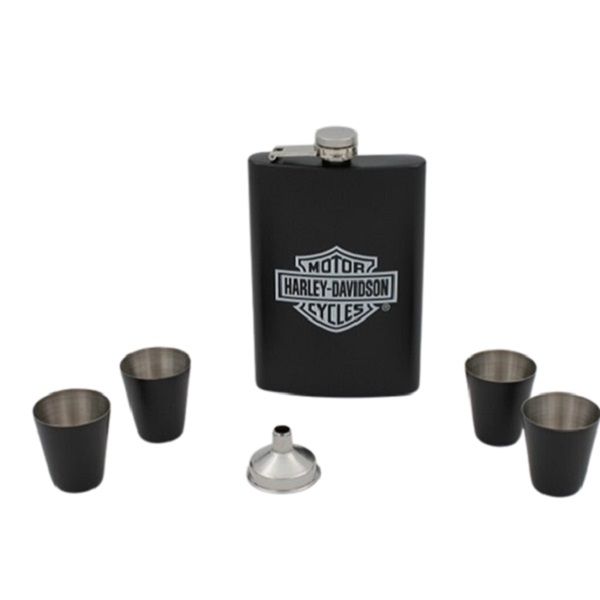 Harley Davidson Hip Flask Set.
