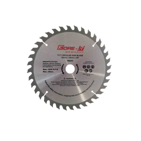 Bore-it - Circular Saw Blade - 185mm X 36t X 20/16b - 3 Pack