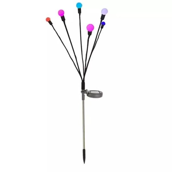 Waterproof Solar Powered Starburst Swing Outdoor RGB Bulb Garden Light