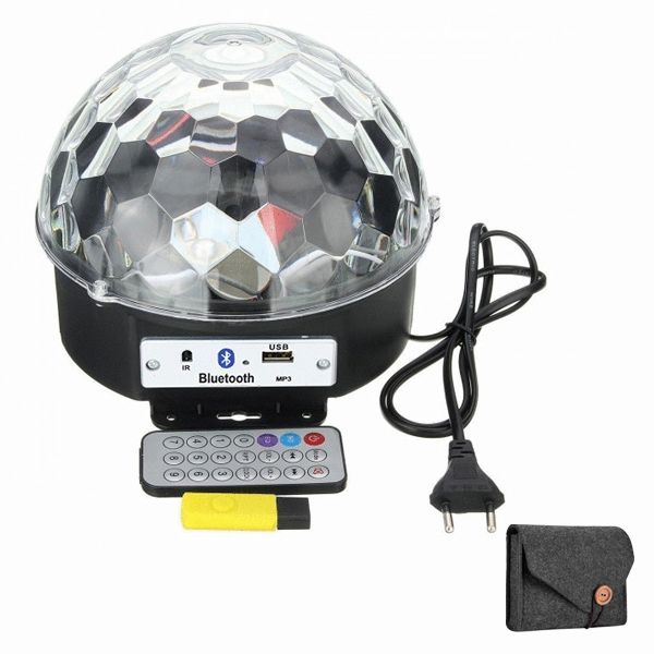 Optic Crystal Ball Magic LED Stage Light with Electronics Pouch