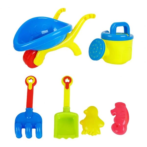 Hot Outdoor Kids Sand Play Beach Wheelbarrow with Accessories Set - 43cm