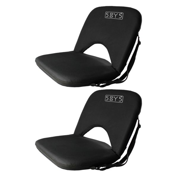 2 x 5by5 Padded Stadium Chair With Back Support-600D Waterproof Oxford Nylon