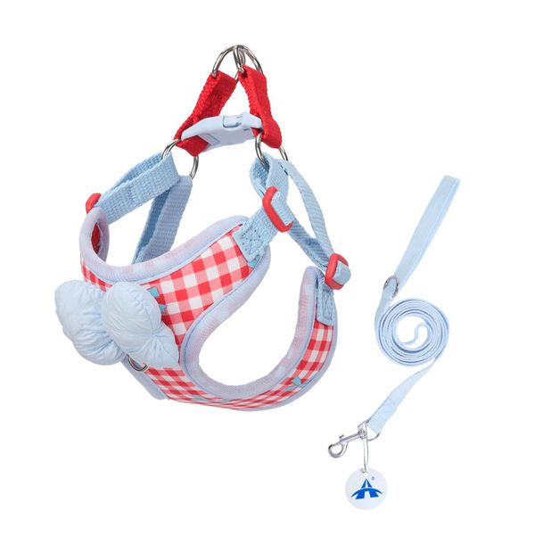 ALANES Dog Harness and Leash Set with Butterfly Bow for Small Dogs