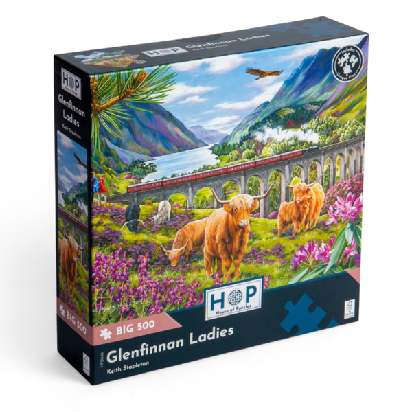 House of Puzzles - Glenfinnan Ladies - XL Pieces - 500 Piece Jigsaw Puzzle
