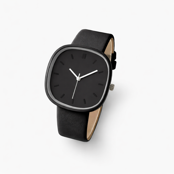 Elegant Women's Square Dial Quartz Watch with PU Leather Strap