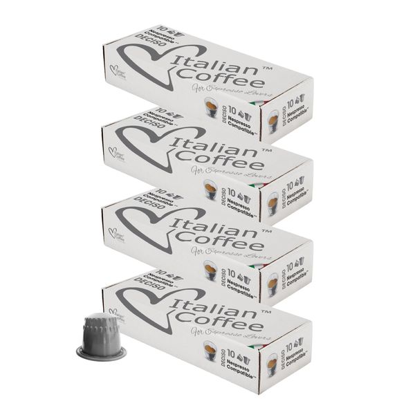 Italian Coffee Deciso Nespresso Compatible Coffee Capsules - 40