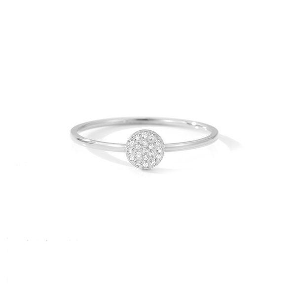 Ring Pave Crystal Disc Finger Ring