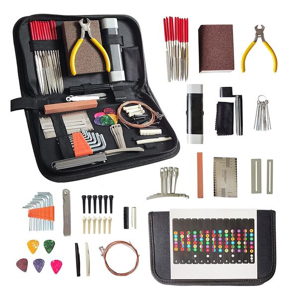 67PCS Guitar Tool Kit for Set Up,Intonation Adjustment and Repair