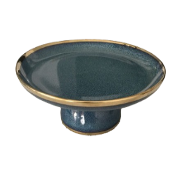 Dark Blue Ceramic Cake Stand