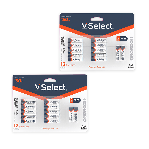 VSelect - 1.5V AA Alkaline Battery Set, Long-lasting Power Devices