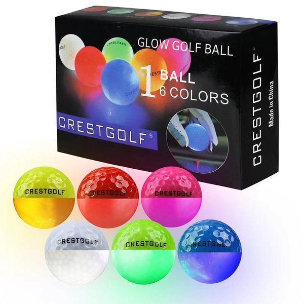 6 Pieces LED Light Up Golf Balls