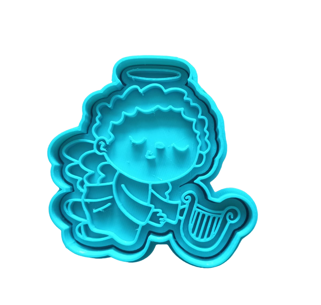 Hubbe Cookie Cutter - Christmas Angel with a Harp
