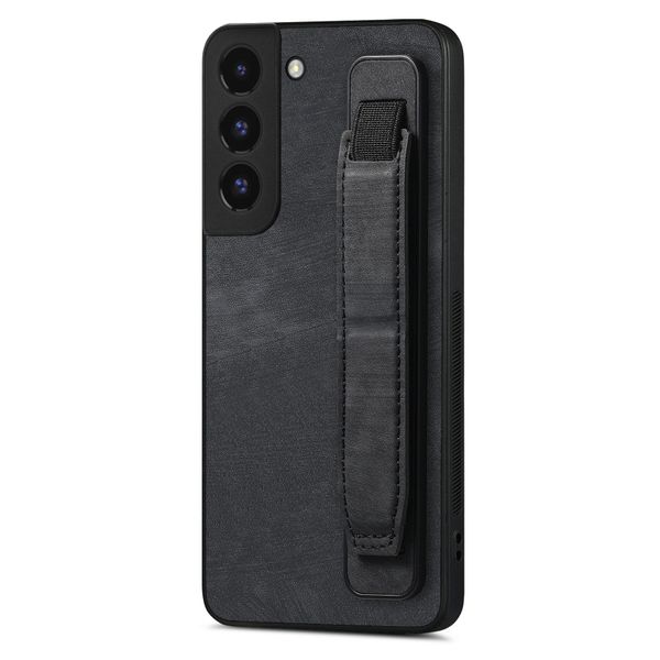 Simple Leather Texture Wristband Phone Case Compatible with Galaxy S22 Plus