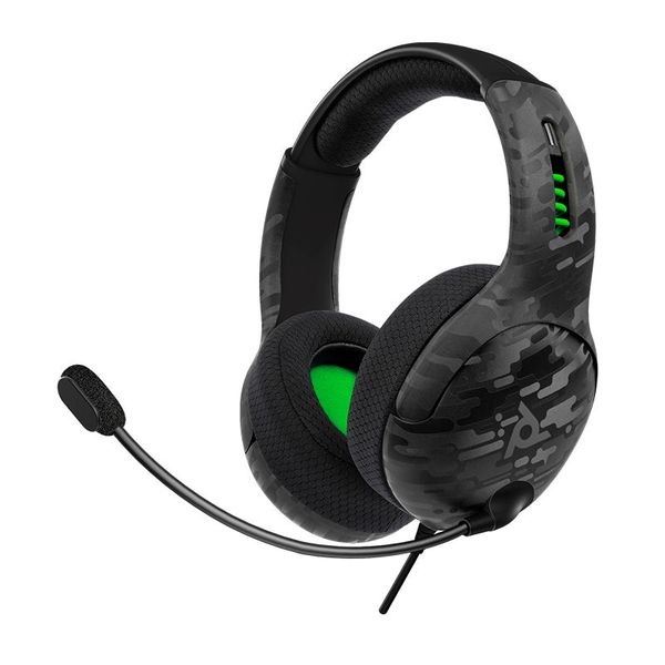 PDP XB Series X LVL 50 Wired Headset Black Camo