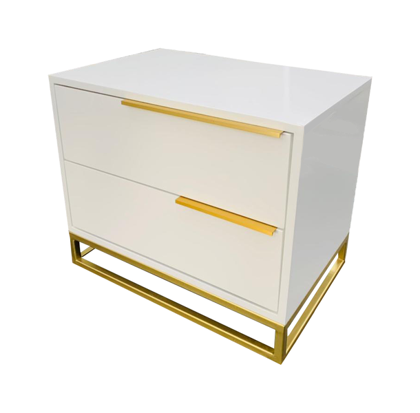 Bonnie Pedestal 2 Drawer Steel Frame
