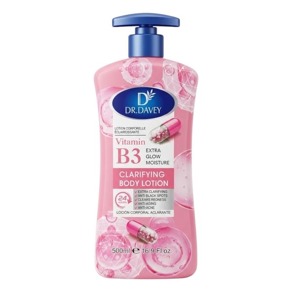 Dr Davey Vitamin B3 Extra Glow Moisture 24H Brightening Body Lotion 500ml