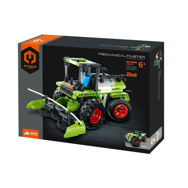 2 in 1 Farm Construction Set - Harvester and Tractor - 336 pieces