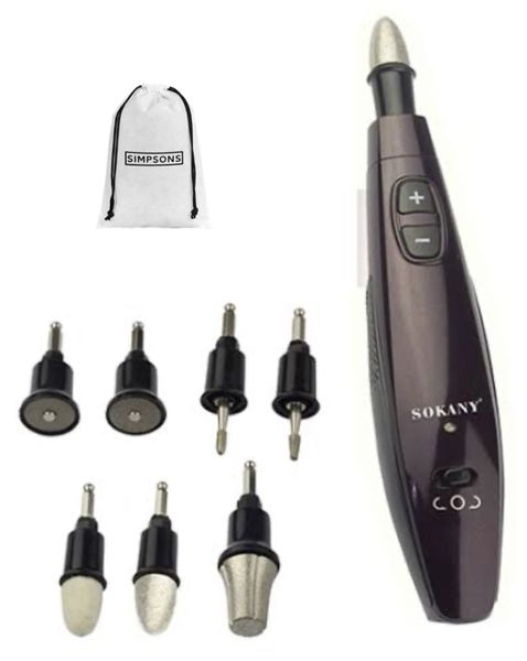 Sokany - Manicure Set with 7 Different Grinding Heads and Simpsons Bag