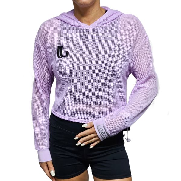 LOBRO Mesh Hoodie - White