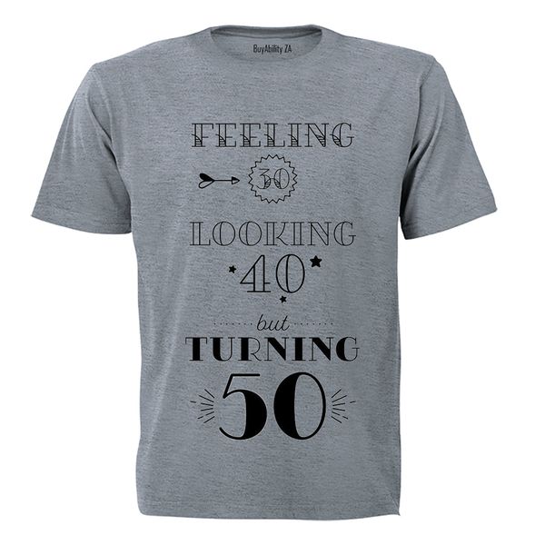 Turning 50 - Mens - T-Shirt - Grey - S image