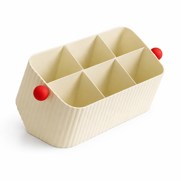 Desk Stationery Organizer - Cream