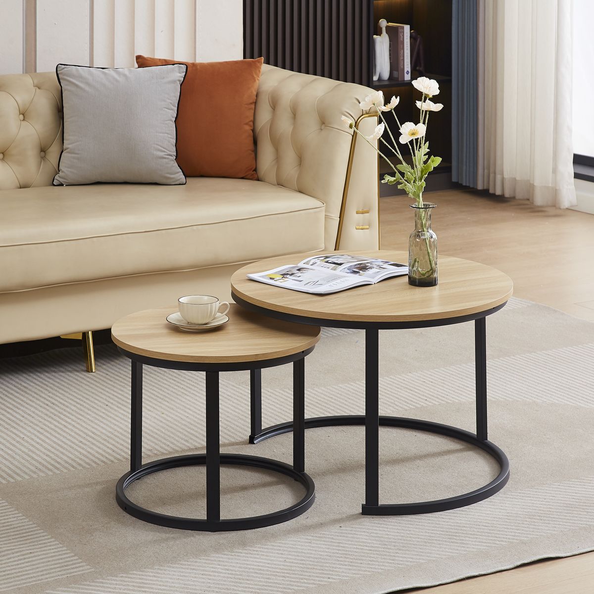 Indus Piece Extra Large Nesting Coffee Table Set Shop Today - Main Image