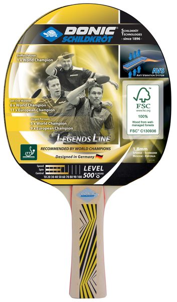 Donic-Schildkröt Legends 500 Table Tennis Bat