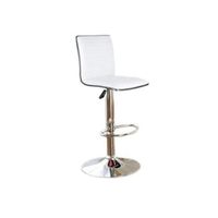 Elegant High-Back Barstools With Swivel and Footrest - White