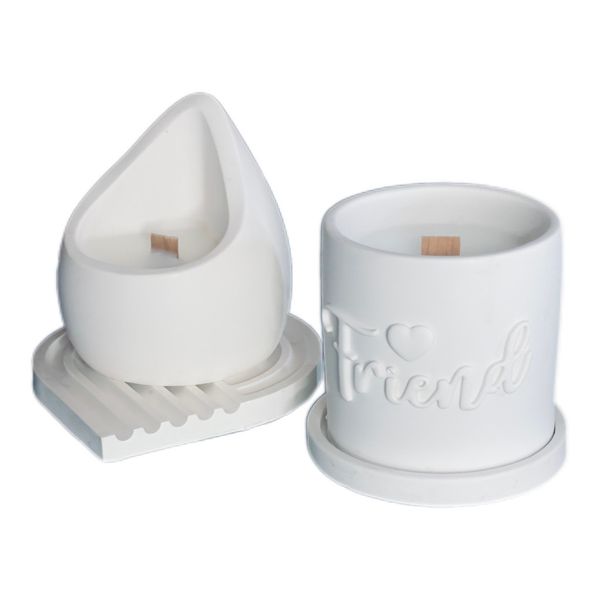 Love Friend Wax Lemon Candle - 27cm - Set of 2