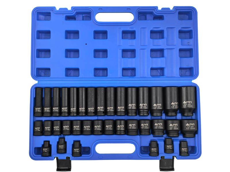 AIYI 1/2 Inch Impact Socket Set 35 Pieces AY017-045