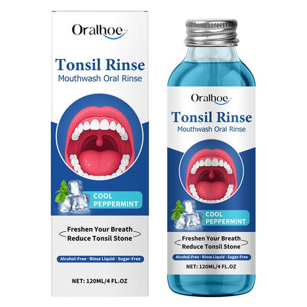 120ml Tonsil Stone Removal Mouthwash, Oral Rinse Liquid For Bad Breath