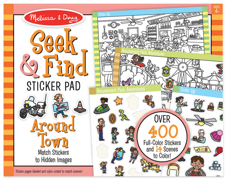 Melissa &amp; Doug Seek &amp; Find Sticker Pad - Around Town