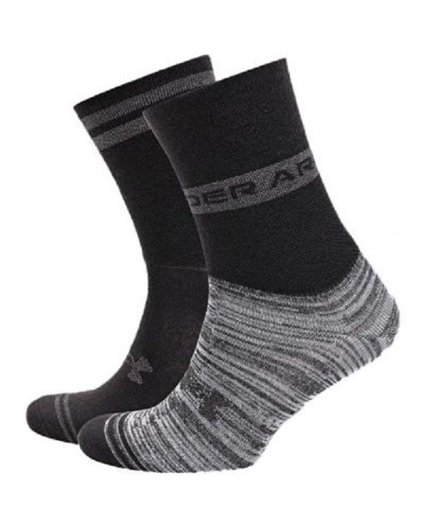 Under Armour Unisex UA Essential Hi Lo Socks 2Pack Black Buy