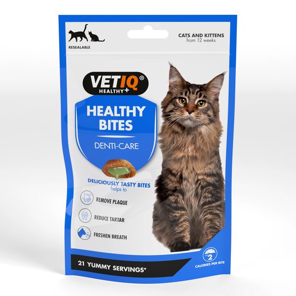 VETIQ Healthy Bites Breath &amp; Dental Treats For Cats - 65G