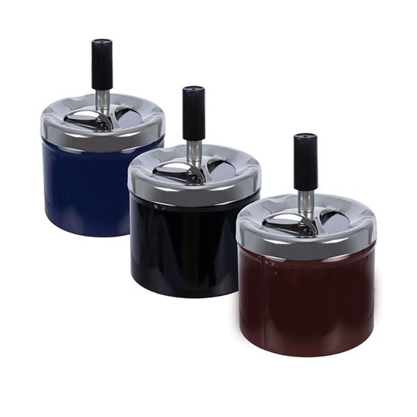 Bulk Pack x 3 Spinning Metal Ashtray 9cm