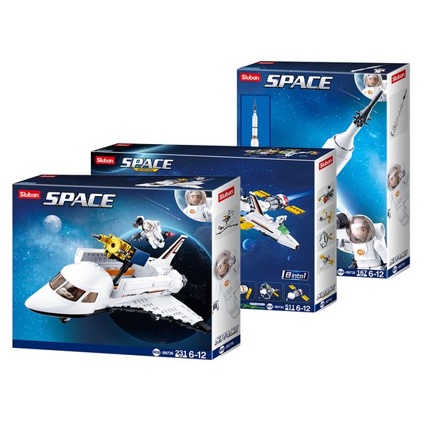 Sluban Building Set: Space Explorer 3-in-1 Bundle