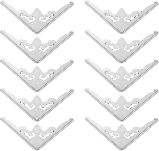 Vintage Metal Corner Protectors Decorative Edge Guards for Books Furniture