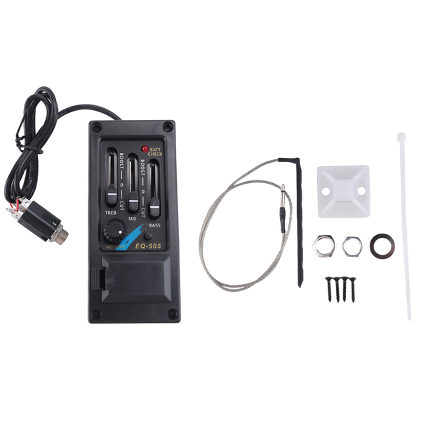 EQ-505 Guitar Saddle Pickup 3 Bands EQ Equalizer Left Hand Preamp