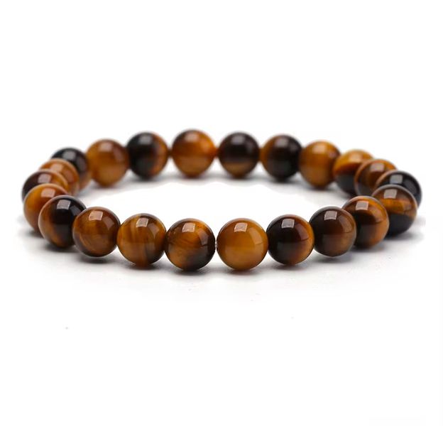 Holly Crystals - Tiger Eye Natural Stone Bracelet Custom Size 8mm