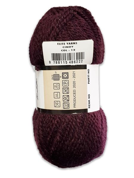 Cindy Olefin Yarn 100g Pack of 5 - Maroon - CND12