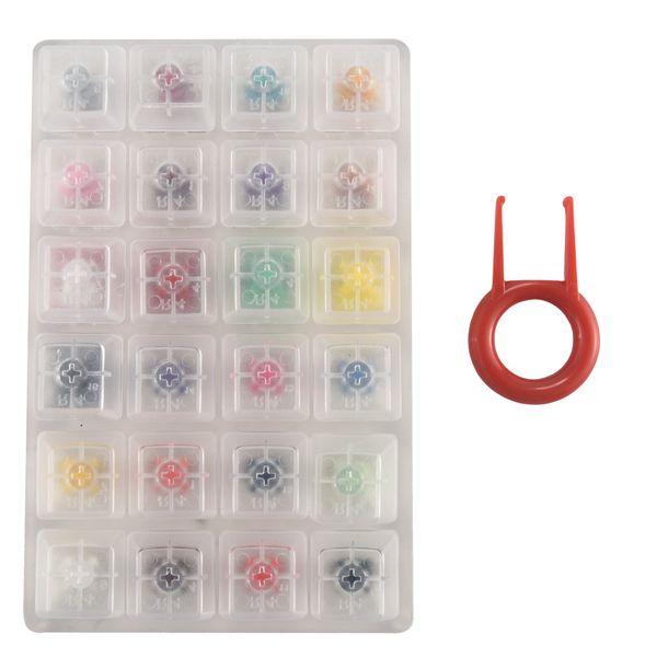 24 Switch Switches Tester with Acrylic Base for Mechanical Keyboard