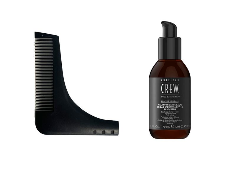 American Crew All-in-One Face Balm 170ml &amp; Beard styling+shaping Comb