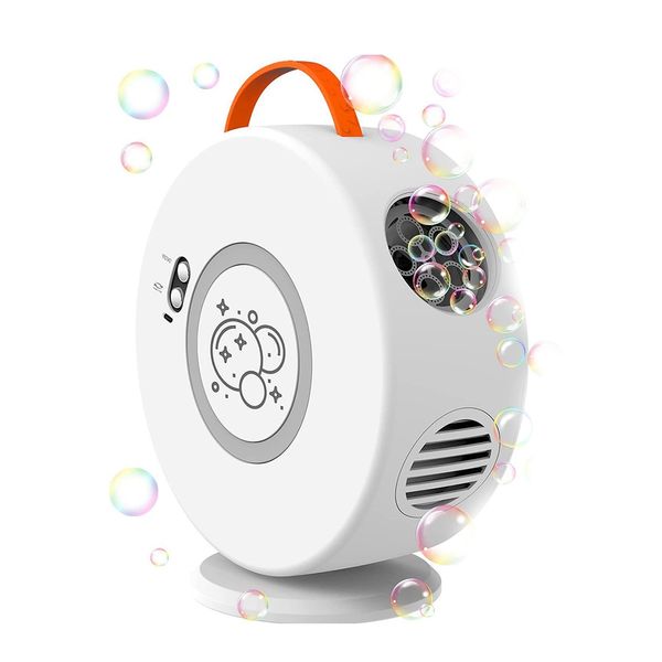 Bubble Machine for Kids Automatic Rotating 90 &amp;360 Bubble Toy White