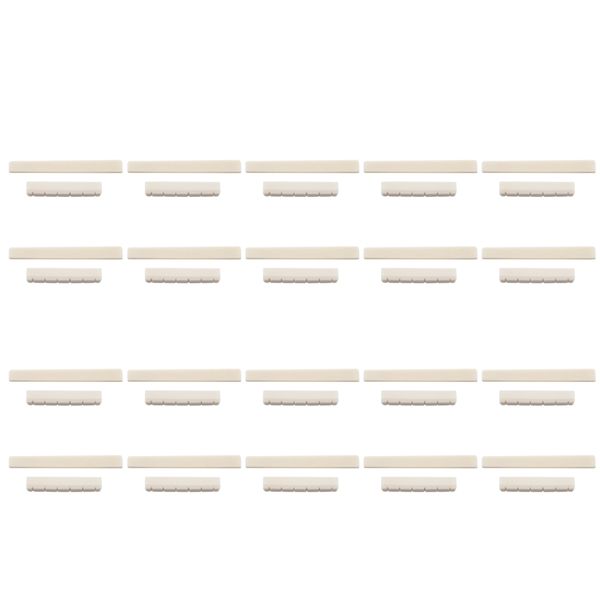 20X Classical Guitar Bone Slotted Saddle Nut Set