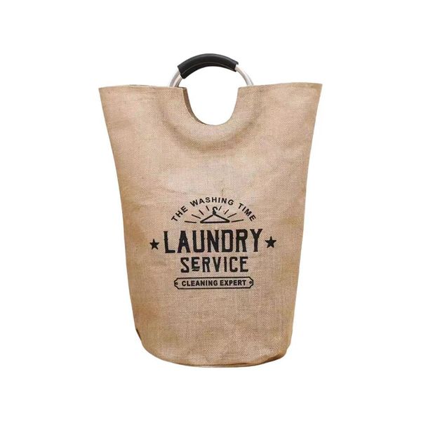 New Elements Canvas Laundry Basket with Aluminum Handles